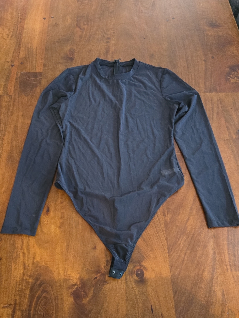 Harper Wilde Black Sheer Mesh Long Sleeve  Bodysuit Size Large